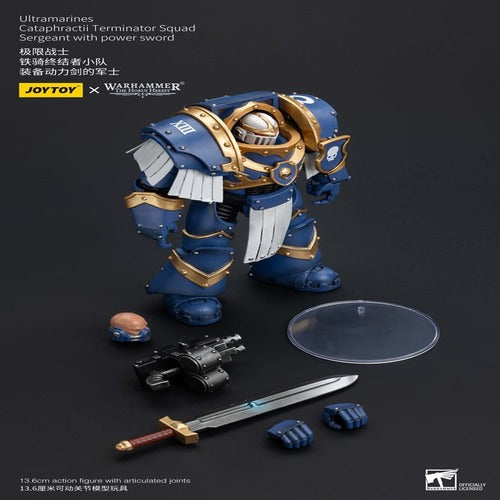 Warhammer The Horus Heresy figurine 1/18 Ultramarines Cataphractii Terminator Squad Sergeant with Power Sword 14 cm