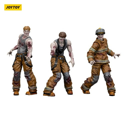 Zombie pack 3 figurines Dark Source Firefighters 8 cm