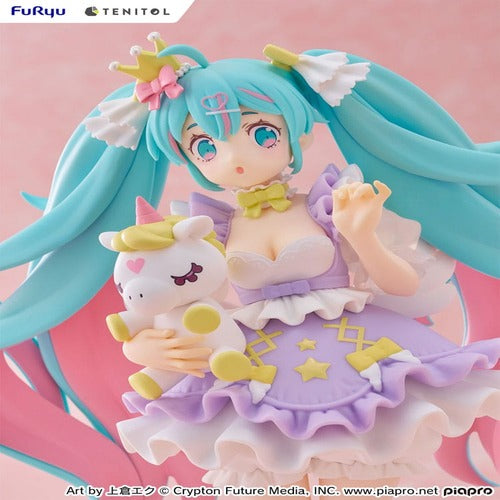 Hatsune Miku statuette PVC Tenitol Hatsune Miku Yumekawa Princess Lavender Ver. 21 cm