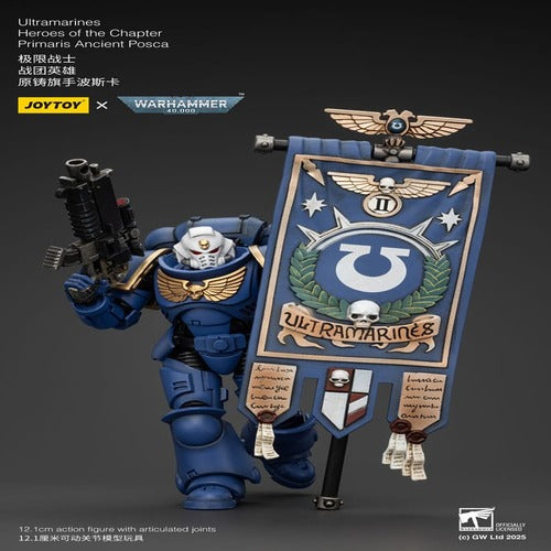 Warhammer 40k figurine 1/18 Ultramarines Heroes of the Chapter Primaris Ancient Posca 20 cm