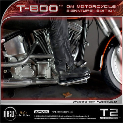 Terminator 2 statuette T-800 On Motorcycle Limited Signature Edition 70 cm
