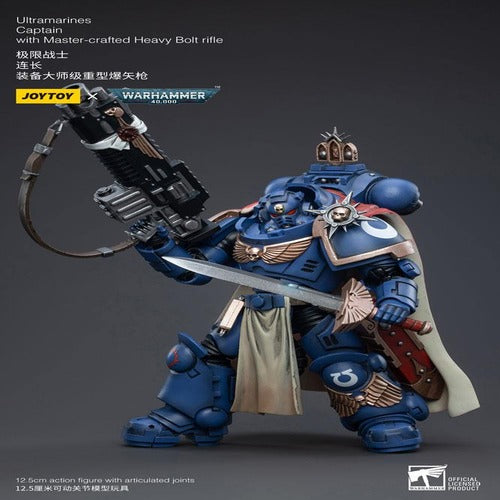 Warhammer 40k figurine 1/18 Ultramarines Captain with Master-Crafted Heavy Bolt Rifle 12 cm