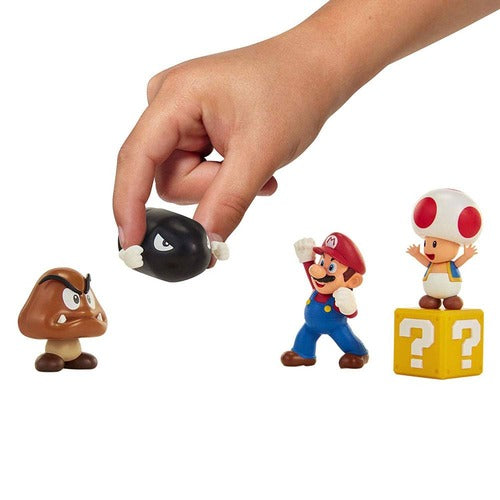 World of Nintendo pack 5 figurines New Super Mario Bros. U Acorn Plains 6 cm