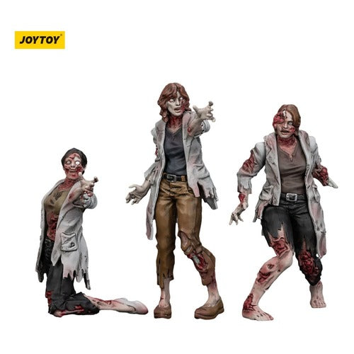 Zombie pack 3 figurines Dark Source Scientists (Female) 8 cm