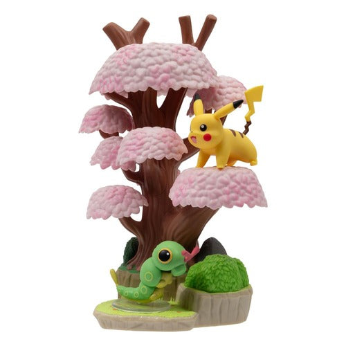 Pokémon figurines Environment Set Forêt de printemps & Chenipan & Pikachu 5 cm