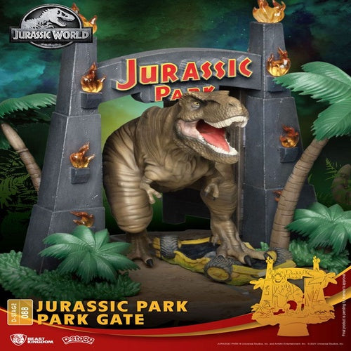 Jurassic Park D-Stage PVC Diorama Park Gate 15 cm reproduktion