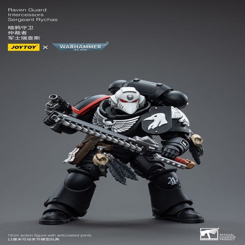 Warhammer 40k figurine 1/18 Raven Guard Intercessors Sergeant Rychas 12 cm