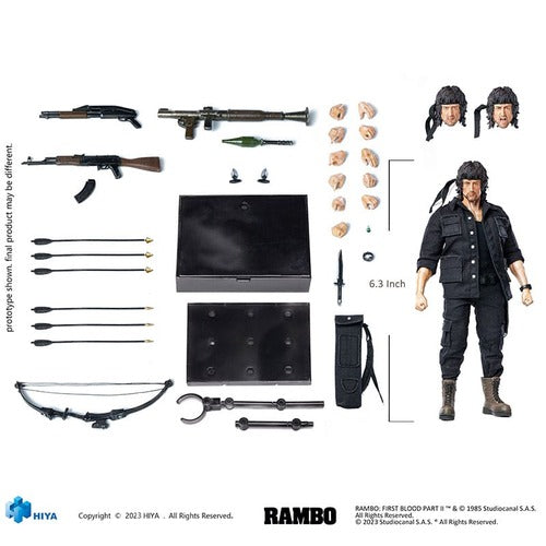 Rambo figurine 1/12 Exquisite Super Series First Blood II John Rambo 16 cm