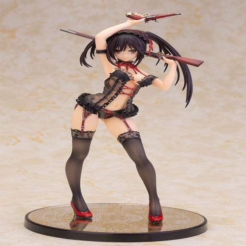 Date A Live statuette 1/7 Kurumi Tokisaki Lingerie Ver. Black 24 cm