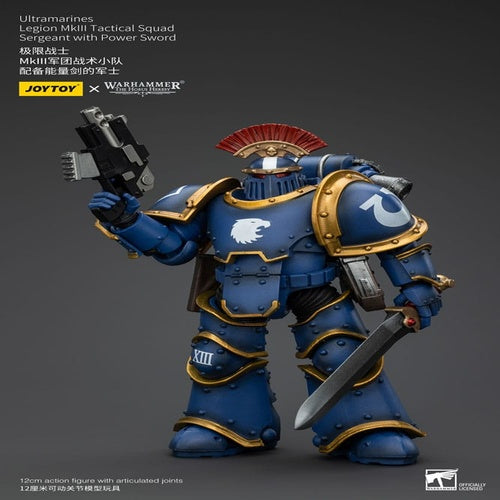 Warhammer The Horus Heresy Actionfigur 1/18 Ultramarines Legion MKIII Tactical Squad Sergeant with Power Sword 12 cm