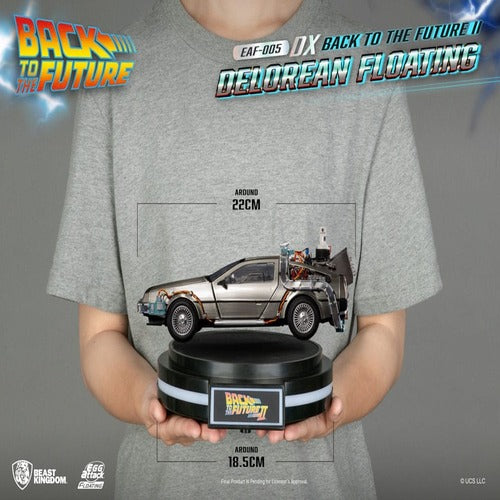 Back to the Future Statuette Egg Attack Floating Back to the Future II DeLorean Deluxe Version heo EU Exclusive 20 cm