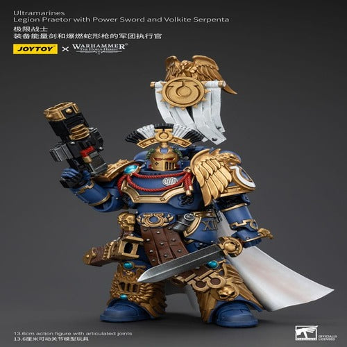 Warhammer The Horus Heresy figurine 1/18 Ultramarines Legion Praetor with Power Sword and Volkite Serpenta 20 cm
