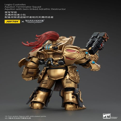 Warhammer The Horus Heresy figurine 1/18 Legio Custodes Aquilon Terminator Squad Aquilon with twin-linked Adrathic Destructor 14 cm