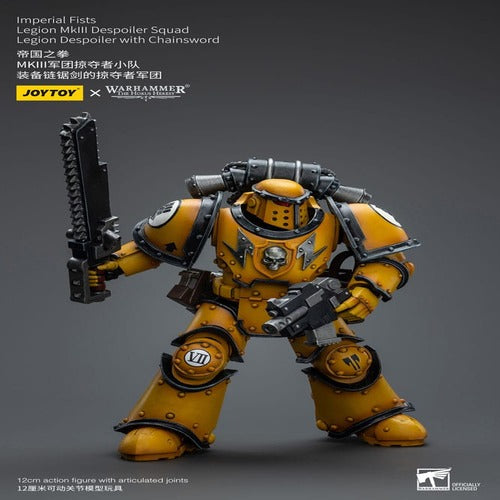 Warhammer The Horus Heresy figurine 1/18 Imperial Fists Legion MkIII Despoiler Squad Legion Despoiler with Chainsword 12 cm