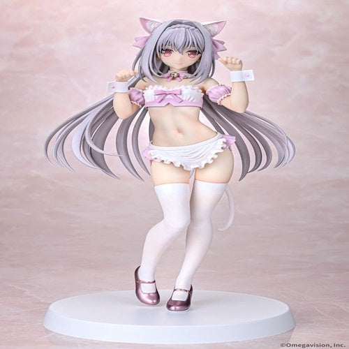 Tsuki ni Yorisou Otome no Sahou statuette PVC 1/6 Luna Sakurakouji Cat Maid Sakura Color Ver. 26 cm