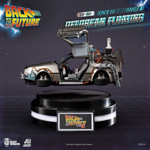 Back to the Future Statuette Egg Attack Floating Back to the Future II DeLorean Standard Version 20 cm