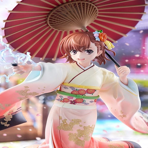A Certain Scientific Railgun T statuette 1/7 Mikoto Misaka Furisode Kimono Ver. 28 cm