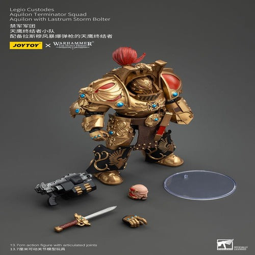 Warhammer The Horus Heresy figurine 1/18 Legio Custodes Aquilon Terminator Squad Aquilon with Lastrum Storm Bolter 14 cm