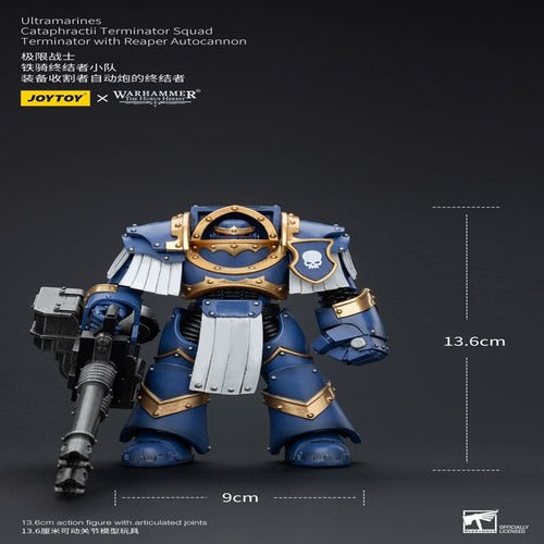 Warhammer The Horus Heresy figurine 1/18 Uitramarines Cataphractii Terminator Squad Terminator with Reaper Autocannon 14 cm
