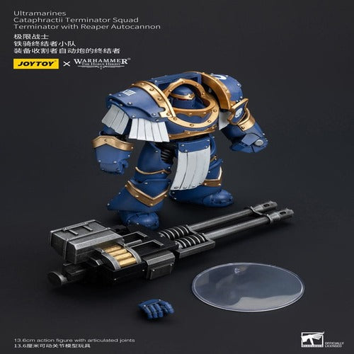 Warhammer The Horus Heresy figurine 1/18 Uitramarines Cataphractii Terminator Squad Terminator with Reaper Autocannon 14 cm