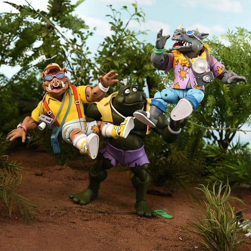 Tortues Ninja (Cartoon 1980) pack 2 figurines Vacation Bebop and Rocksteady 18 cm