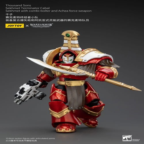 Warhammer The Horus Heresy figurine 1/18 Thousand Sons Sekhmet Terminator Cabal Sekhmet with Combi-Bolter and Achea Force Weapon 14 cm
