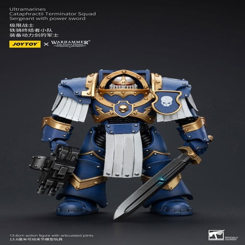 Warhammer The Horus Heresy figurine 1/18 Ultramarines Cataphractii Terminator Squad Sergeant with Power Sword 14 cm