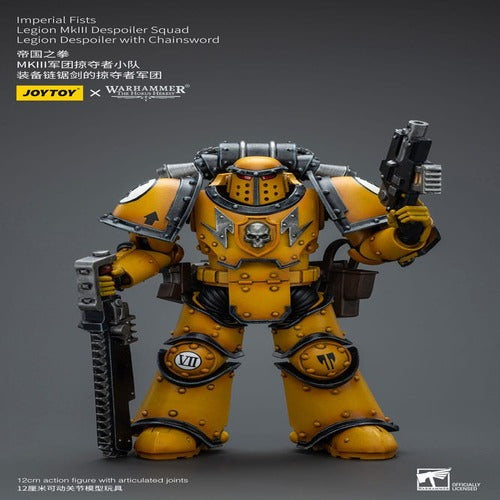 Warhammer The Horus Heresy figurine 1/18 Imperial Fists Legion MkIII Despoiler Squad Legion Despoiler with Chainsword 12 cm