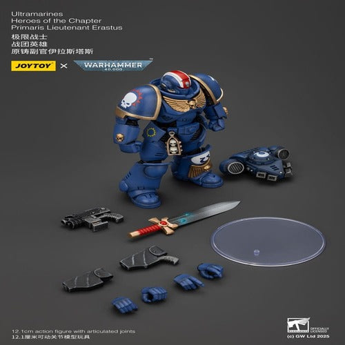 Warhammer 40k figurine 1/18 Ultramarines Heroes of the Chapter Primaris Lieutenant Erastus 20 cm