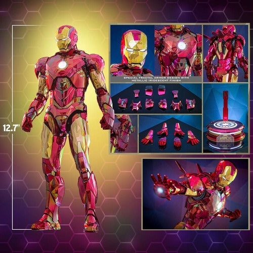 Iron Man figurine Movie Masterpiece Diecast 1/6 Iron Man Mark VI (Fractal Armor) Hot Toys Exclusive 33 cm