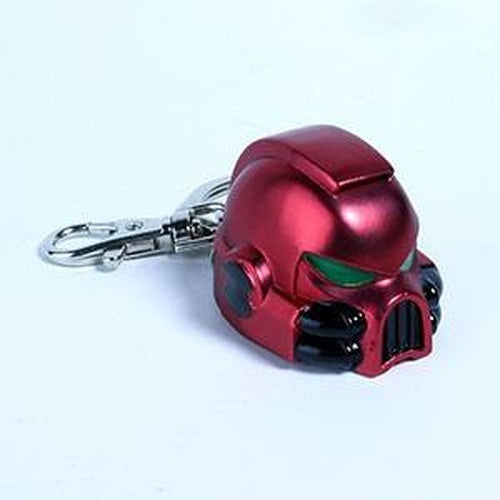 Warhammer 40K porte-clés métal Space Marine MKVII Helmet Blood Angels