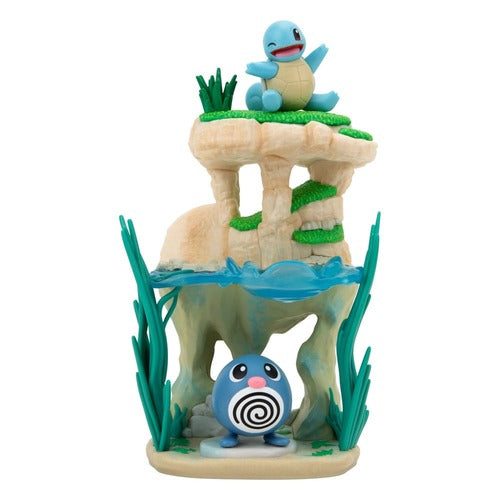 Pokémon figurines Environment Set Lac de rive & Ptitard & Carapuce 5 cm