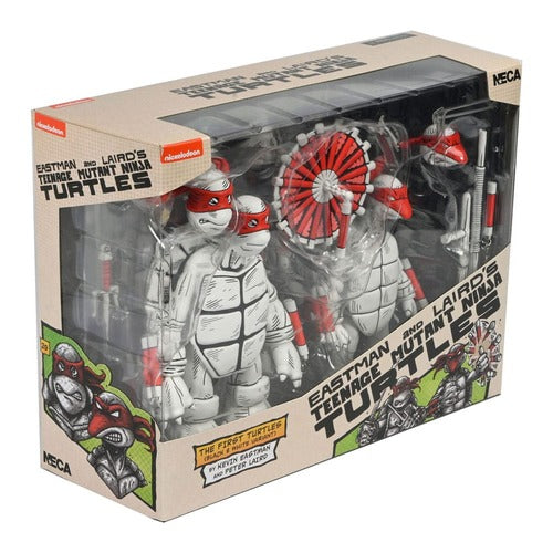 Tortues Ninja (Mirage Comics) pack 2 figurines Black and White First Turtles 18 cm
