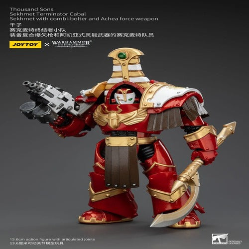 Warhammer The Horus Heresy figurine 1/18 Thousand Sons Sekhmet Terminator Cabal Sekhmet with Combi-Bolter and Achea Force Weapon 14 cm