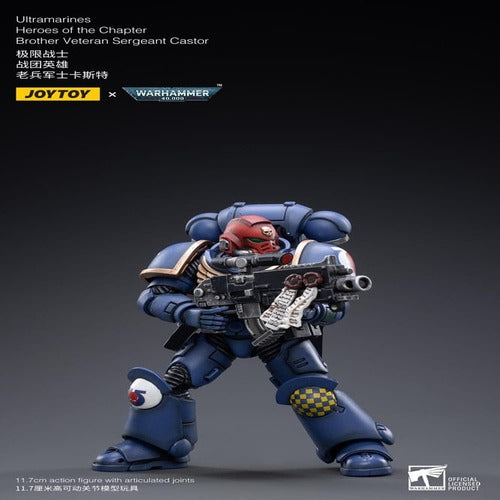 Warhammer 40k figurine 1/18 Ultramarines Heroes of the Chapter Brother Veteran Sergeant Castor 12 cm