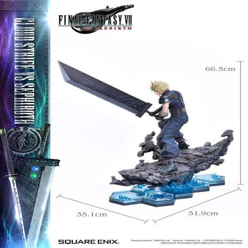 Final Fantasy VII Rebirth pack 2 statuettes 1/4 Cloud Strife vs Sephiroth 69 cm