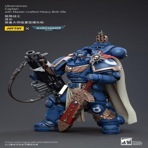 Warhammer 40k figurine 1/18 Ultramarines Captain with Master-Crafted Heavy Bolt Rifle 12 cm