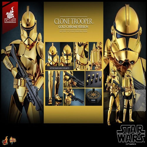Star Wars figurine 1/6 Clone Trooper (Gold Chrome Version) Exclusive 30 cm