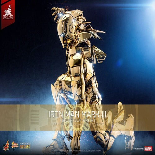 Iron Man figurine Movie Masterpiece Diecast 1/6 Iron Man Mark III (Gold Color Version)  Hot Toys Exclusive 33 cm