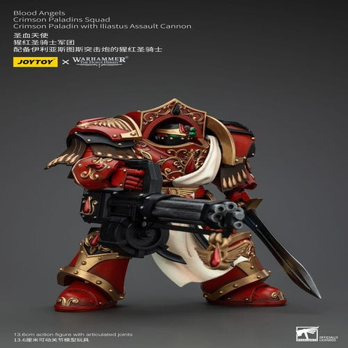 Warhammer The Horus Heresy figurine 1/18 Blood Angels Crimson Paladins Squad Crimson Paladin with Iliastus Assault Cannon 14 cm