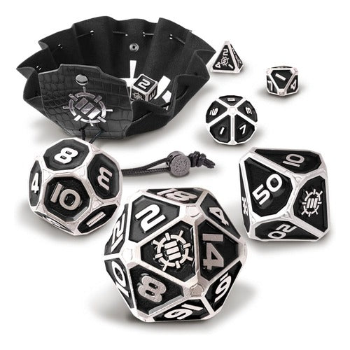 Enhance Tabletop Series Metall RPG Würfel Set Black (7)