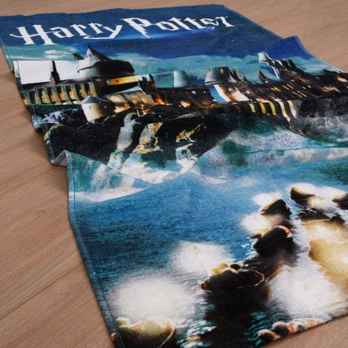 Harry Potter Velours-Handtuch Blau 70 x 140 cm