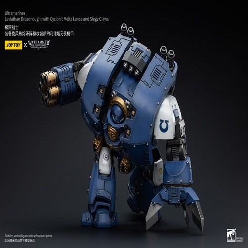 Warhammer The Horus Heresy figurine 1/18 Ultramarines Leviathan Dreadnought with Cyclonic Melta Lance And Siege Claws 29 cm