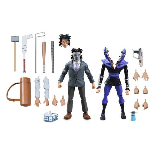 Tortues Ninja (Cartoon) pack 2 figurines Business Suit Casey Jones & Split Foot Soldier 18 cm