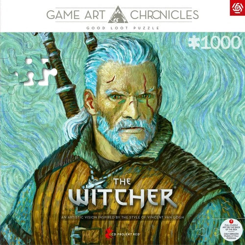 The Witcher III: Wild Hunt Game Art Chronicles Puzzle Geralt inspired by Vincent van Gogh (1000 pièces)