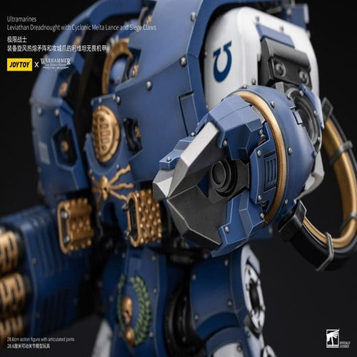 Warhammer The Horus Heresy figurine 1/18 Ultramarines Leviathan Dreadnought with Cyclonic Melta Lance And Siege Claws 29 cm