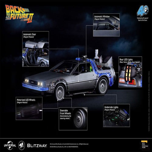 Zurück in die Zukunft II Premium UMS Fahrzeug 1/6 Zeitmaschine Time Machine 74 cm