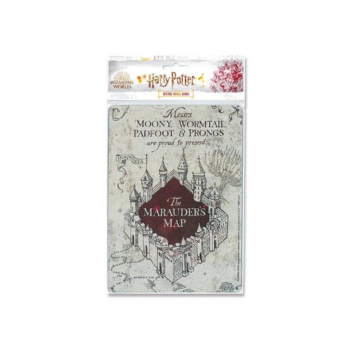 Harry Potter panneau métal Marauders Map 15 x 21 cm
