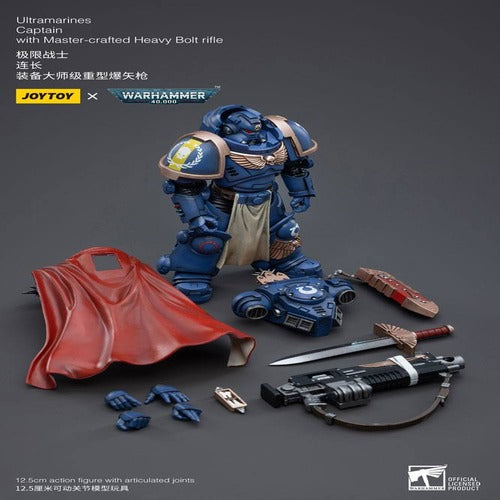 Warhammer 40k figurine 1/18 Ultramarines Captain with Master-Crafted Heavy Bolt Rifle 12 cm