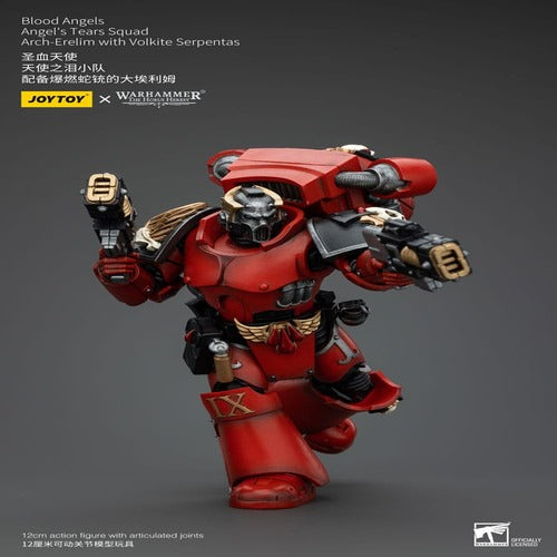 Warhammer The Horus Heresy figurine 1/18 Blood Angels Angel's Tears Squad Arch-Erelim with Volkite Serpentas 12 cm